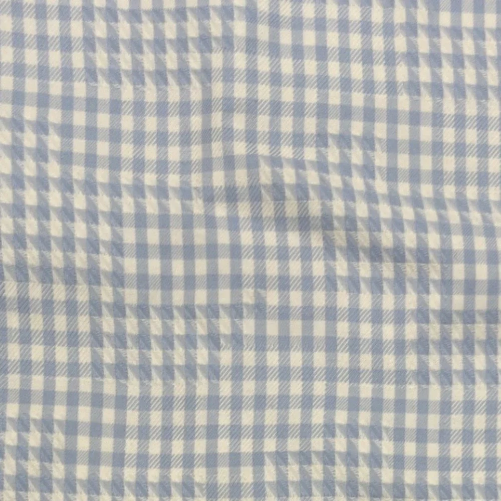 Bugatchi Shaped Fit Mens XL Long Sleeve Button Down Shirt Blue Gingham Check‎